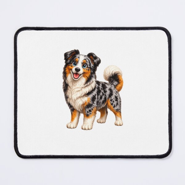 Item preview, Cute Australian Shepherd Puppy Illustration designed and sold by BackgroundND.