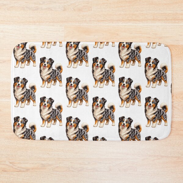 Item preview, Cute Australian Shepherd Puppy Illustration  designed and sold by BackgroundND.
