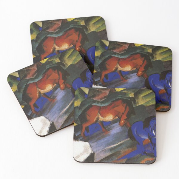 Artikelvorschau, Rotes und blaues Pferd (1912) von Franz Marc entworfen und verkauft von PureVintageLove.