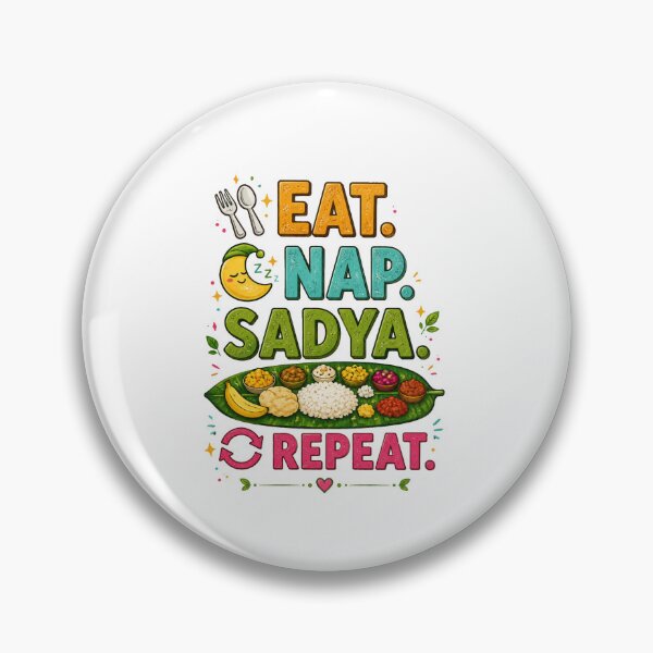 Item preview, Eat Nap Sadya Repeat Funny Onam Kerala Food Lover T-Shirt designed and sold by SHREE ART STUDIO.
