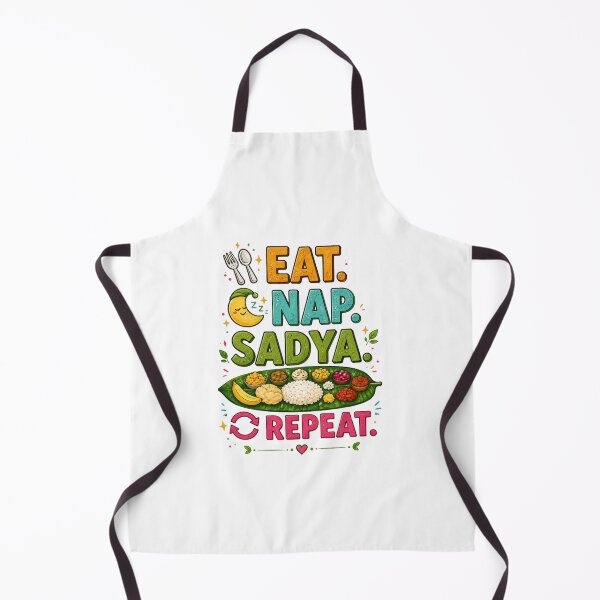 Item preview, Eat Nap Sadya Repeat Funny Onam Kerala Food Lover T-Shirt designed and sold by SHREE ART STUDIO.