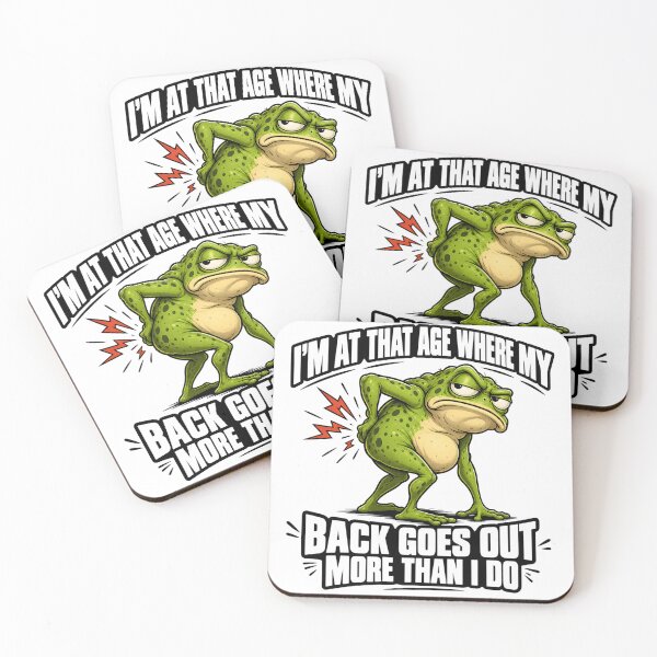 Item preview, Funny Frog Back Pain Humor - I'm At That Age Where My Back Goes Out More Than I Do designed and sold by conggamenhatvip.