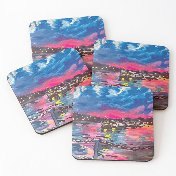 Item preview, Pink Sunset on the Water designed and sold by TheArtyHarpy.