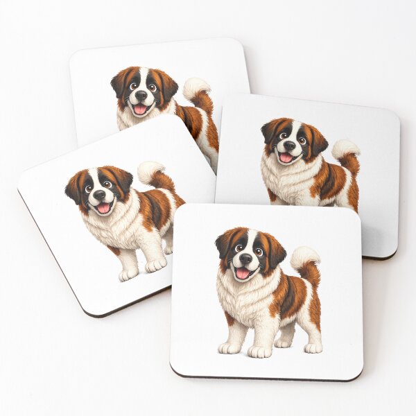 Item preview, Cute Saint Bernard Puppy Illustration  designed and sold by BackgroundND.