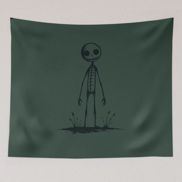 Item preview, Minimalist Dark Skeleton Silhouette designed and sold by ERODED SELF.