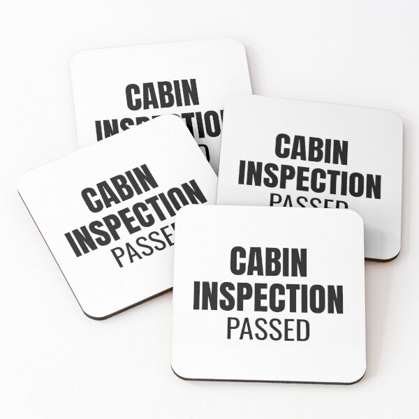 Item preview, Cabin Inspection Passed (Black) designed and sold by ShipCrewNation.