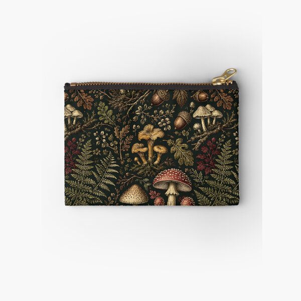 Item preview, Vintage Dark Forest Fungi And Fern Pattern designed and sold by Thai Vibe Studio.