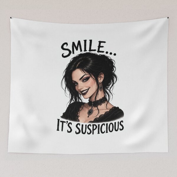 Item preview, Smile... It's Suspicious designed and sold by AbstractAnom.