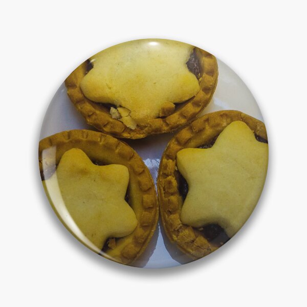 Item preview, Star-Topped Mince Pies On Plate — Festive Homemade Christmas Tarts For Holiday Dessert designed and sold by Nmallia.