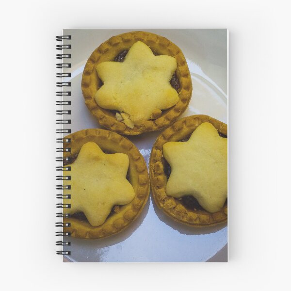 Item preview, Star-Topped Mince Pies On Plate — Festive Homemade Christmas Tarts For Holiday Dessert designed and sold by Nmallia.