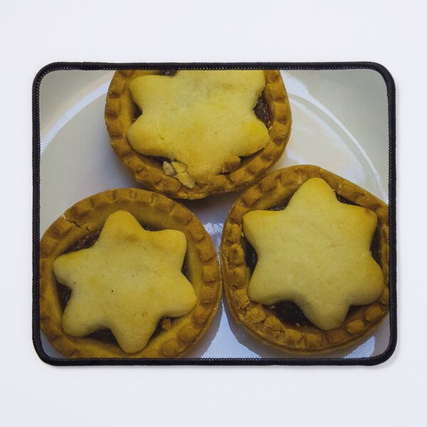 Item preview, Star-Topped Mince Pies On Plate — Festive Homemade Christmas Tarts For Holiday Dessert designed and sold by Nmallia.