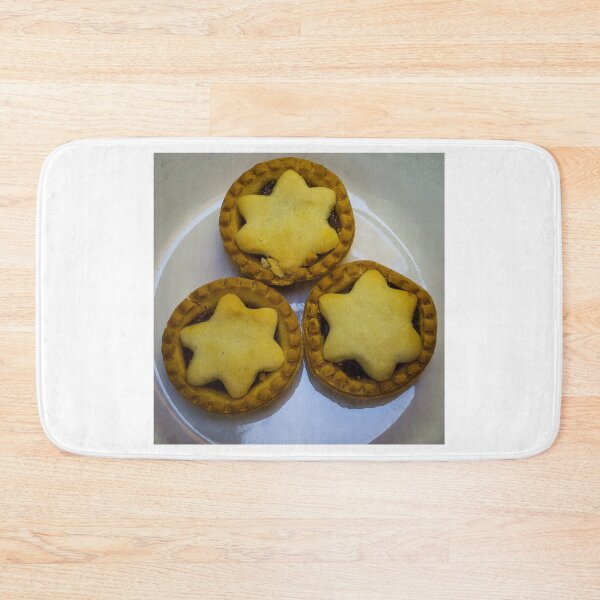 Item preview, Star-Topped Mince Pies On Plate — Festive Homemade Christmas Tarts For Holiday Dessert designed and sold by Nmallia.