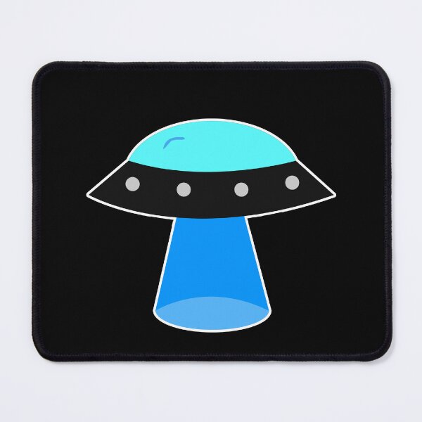 Item preview, Minimalist Classic Retro Blue UFO Spaceship Abduction Vector Art designed and sold by artistomake.