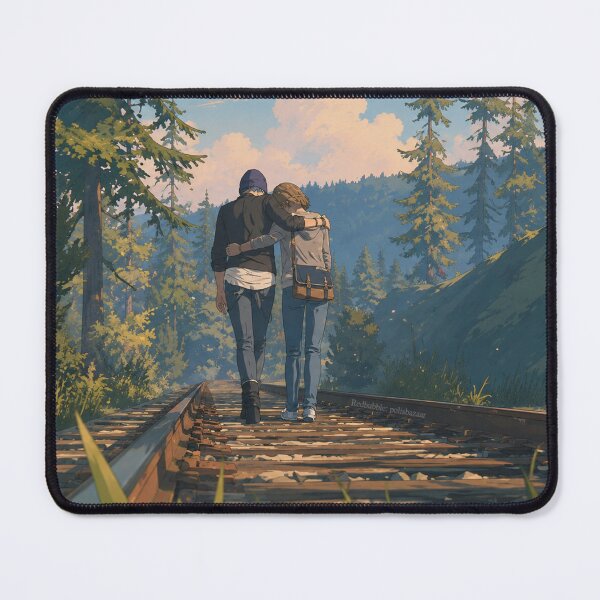 Item preview, Max and Chloe Walking on Railroad designed and sold by polisbazaar.