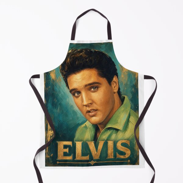 Item preview, Elvis Presley Classic Gold Vintage Oil Painting Portrait designed and sold by ElvisVintagePosters.