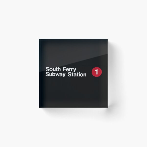 Item preview, South Ferry Subway Station Minimal Transit Sign designed and sold by PlanetEye Designs.