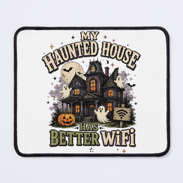 Item preview, My Haunted House Has Better WiFi – Funny Retro Halloween Ghost Design designed and sold by TVPS17.