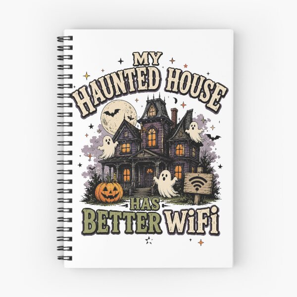Item preview, My Haunted House Has Better WiFi – Funny Retro Halloween Ghost Design designed and sold by TVPS17.