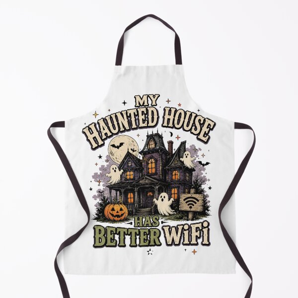 Item preview, My Haunted House Has Better WiFi – Funny Retro Halloween Ghost Design designed and sold by TVPS17.