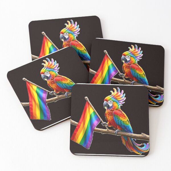 Item preview, LGBT Pride Parrot designed and sold by LookAtMeez.