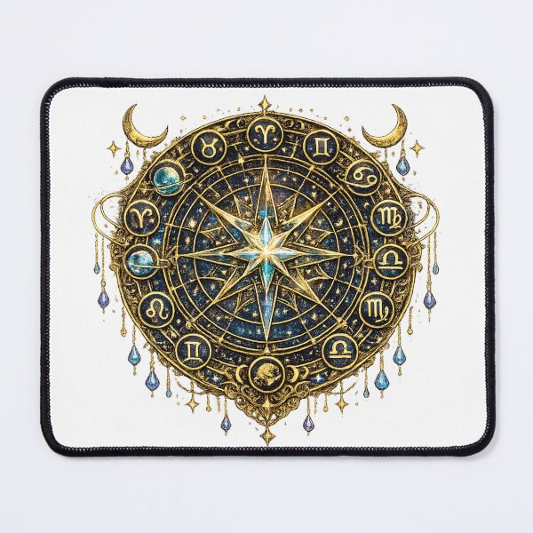 Item preview, Zodiac Compass Wheel | Celestial Astrology Navigation Design designed and sold by irfanshikh.
