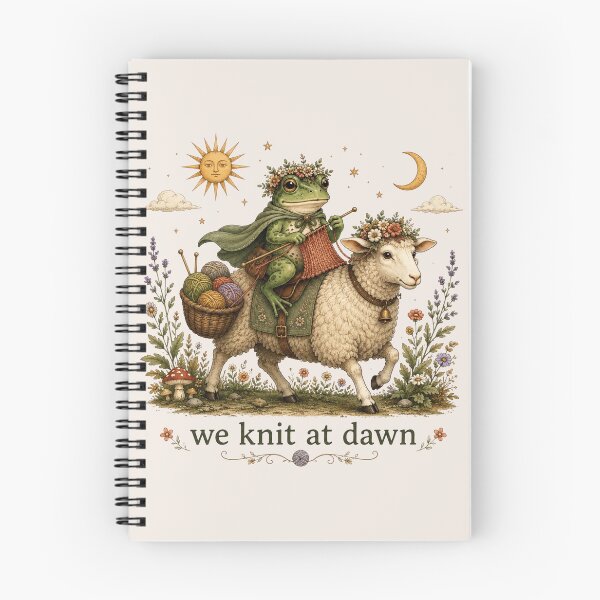 Item preview, Funny Frog Knitting, We Knit At Dawn, Yarn Lover Gift for Knitters & Crocheters designed and sold by Quiajia.