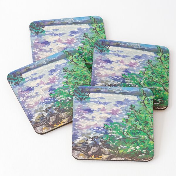 Item preview, Summer by the Lake Gouache Painting designed and sold by TheArtyHarpy.