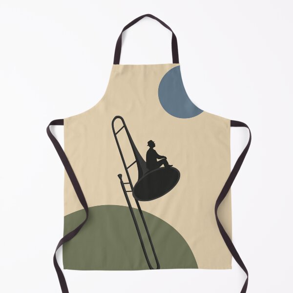 Item preview, Minimalist Trombone Silhouette Print | Mid-Century Modern Jazz Art | Bauhaus Music Print | Abstract Musician Illustration designed and sold by Studio pod Burom.