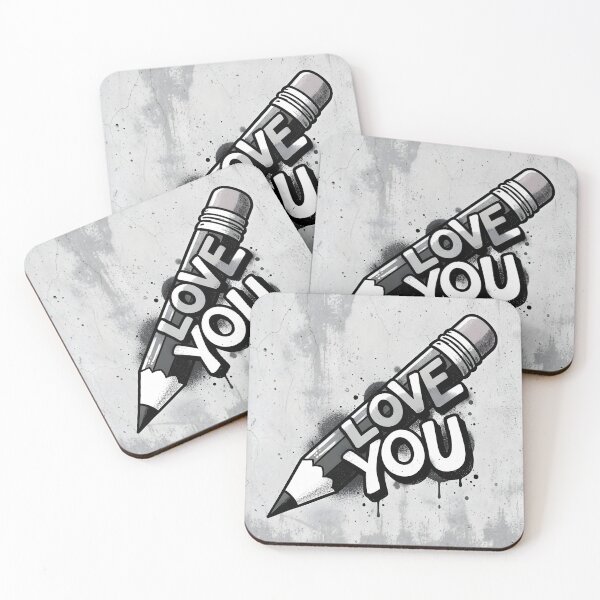 Item preview, Pencil of Love – Graffiti I LOVE YOU Clip Art designed and sold by PawPrintedArt.