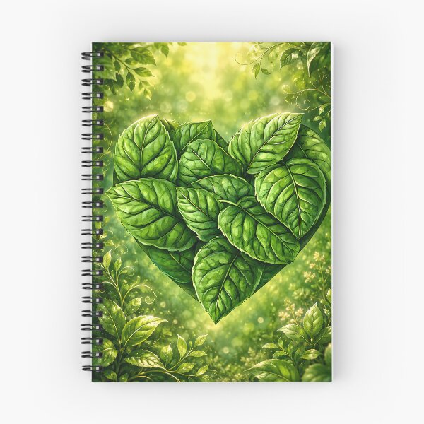 Item preview, Hearts 41 - Green Leaf Heart in Sunlit Forest designed and sold by NikaNavi.