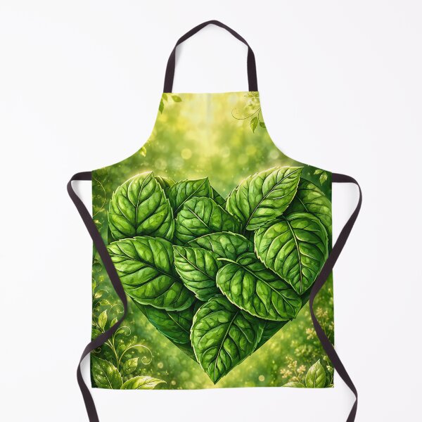Item preview, Hearts 41 - Green Leaf Heart in Sunlit Forest designed and sold by NikaNavi.
