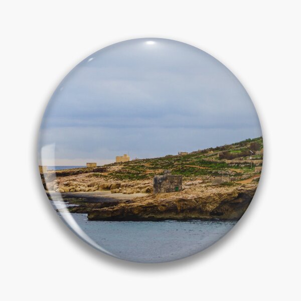 Item preview, Rocky Coastal Cliff Over Turquoise Ocean Waves With Eroded Limestone Seascape designed and sold by Nmallia.