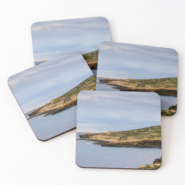 Item preview, Rocky Coastal Cliff Over Turquoise Ocean Waves With Eroded Limestone Seascape designed and sold by Nmallia.