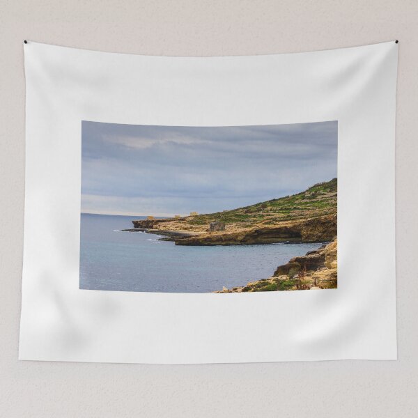 Item preview, Rocky Coastal Cliff Over Turquoise Ocean Waves With Eroded Limestone Seascape designed and sold by Nmallia.