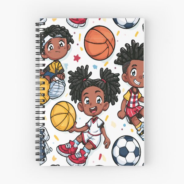 Item preview, Athletic Kids Sports And Locs Print Pattern designed and sold by RichardRags.
