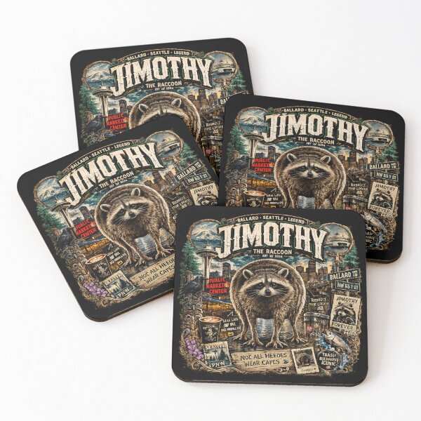 Item preview, Jimothy the Seattle Raccoon Shirt | Ballard Legend | Funny Viral Raccoon Graphic Tee | Pacific Northwest Animal Art designed and sold by getpressedshirt.