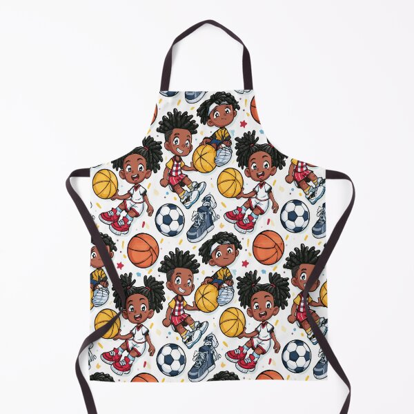 Item preview, Athletic Kids Sports And Locs Print Pattern designed and sold by RichardRags.