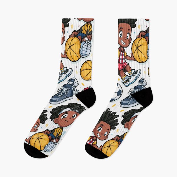 Item preview, Athletic Kids Sports And Locs Print Pattern designed and sold by RichardRags.