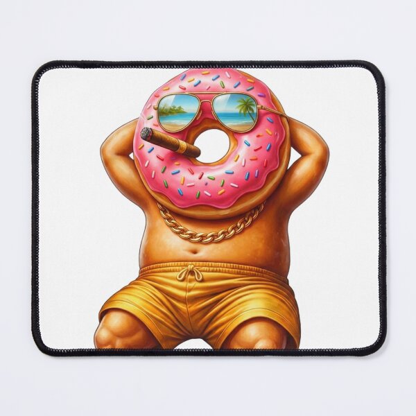 Item preview, Chill Donut Chilling in Sunglasses & Gold Chain - Cool Donut Character Design designed and sold by INVIKETOS.