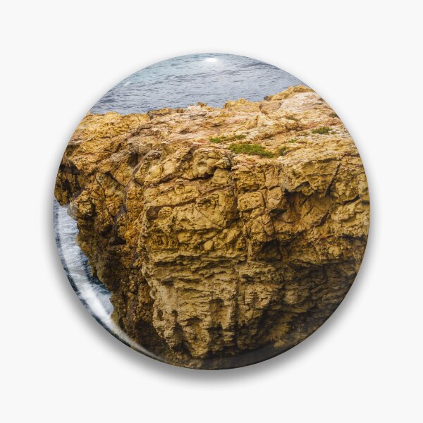 Item preview, Rocky Coastal Cliff Over Turquoise Ocean Waves With Eroded Limestone Seascape designed and sold by Nmallia.
