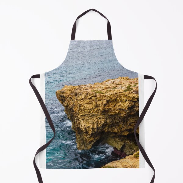 Item preview, Rocky Coastal Cliff Over Turquoise Ocean Waves With Eroded Limestone Seascape designed and sold by Nmallia.