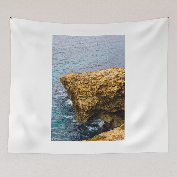 Item preview, Rocky Coastal Cliff Over Turquoise Ocean Waves With Eroded Limestone Seascape designed and sold by Nmallia.