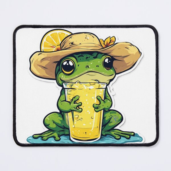 Item preview, Cute Summer Frog with Lemonade designs by NegarTvDesigns designed and sold by NegarTv Designs.