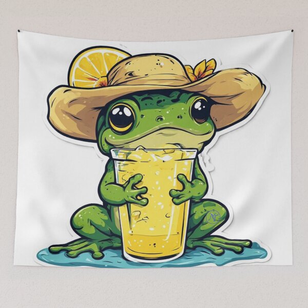 Item preview, Cute Summer Frog with Lemonade designs by NegarTvDesigns  designed and sold by NegarTv Designs.