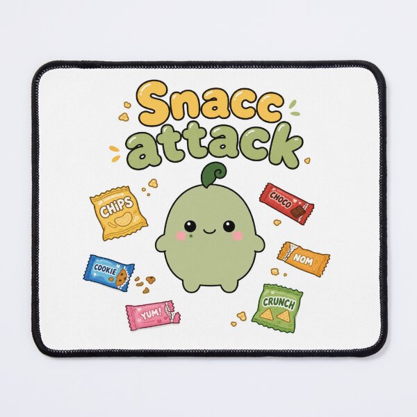 Item preview, Snacc Attack Funny Snack Lover Mascot designed and sold by srinig.