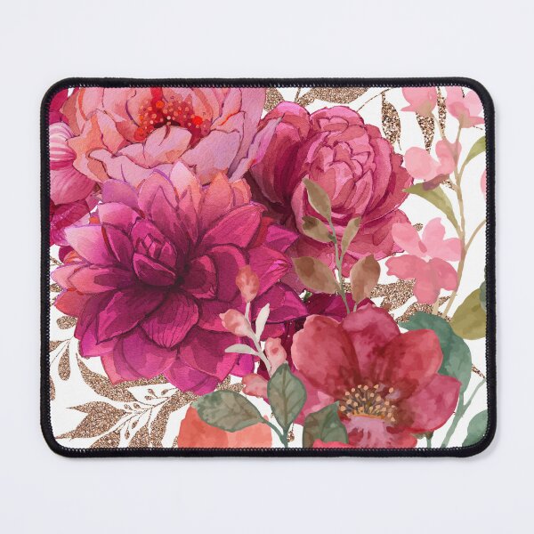 Item preview, Pink Velvet & Gold flowers designed and sold by Pranvi19.