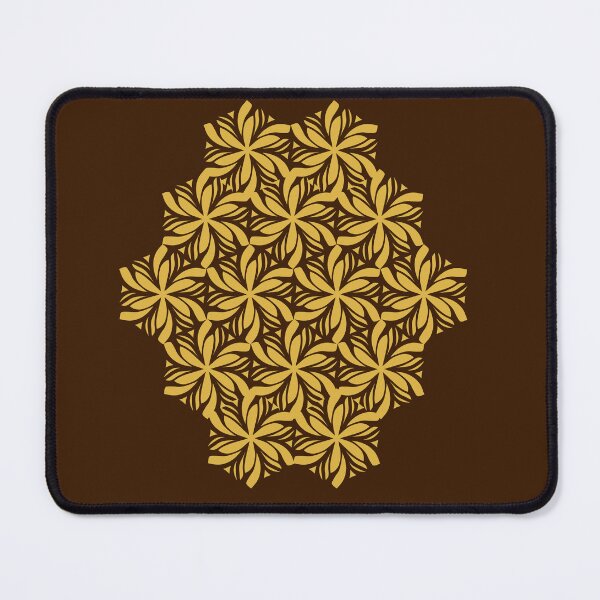 Item preview, Gold Brown Floral Seamless Geometric Motif designed and sold by Jyoti-Quotes.