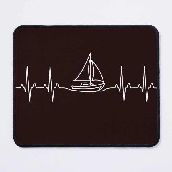 Item preview, Sailboat Heartbeat EKG Pulse Line designed and sold by ShopFanCreation.