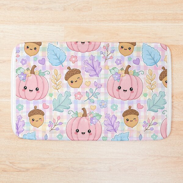 Item preview, Cute Pastel Autumn Pumpkin And Leaves Pattern designed and sold by Thai Vibe Studio.