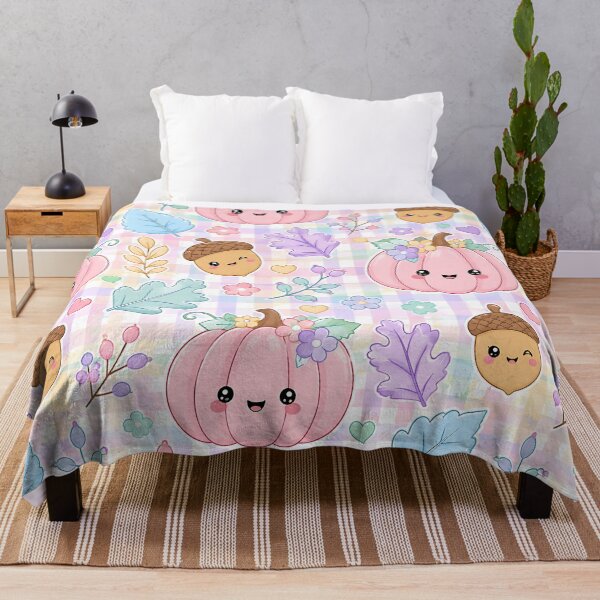 Item preview, Cute Pastel Autumn Pumpkin And Leaves Pattern designed and sold by Thai Vibe Studio.